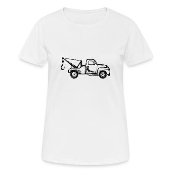 Abschlepper Abschleppwagen Abschleppdienst - Frauen T-Shirt atmungsaktiv - Weiß - Vorne - AI Model Female 172 dark (172cm)
