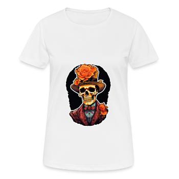 Skull - Women's Breathable T-Shirt - white - Front - AI Model Female 172 dark (172cm)