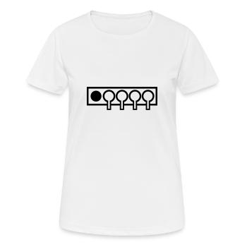 Biathlon - Frauen T-Shirt atmungsaktiv - Weiß - Vorne - AI Model Female 172 dark (172cm)