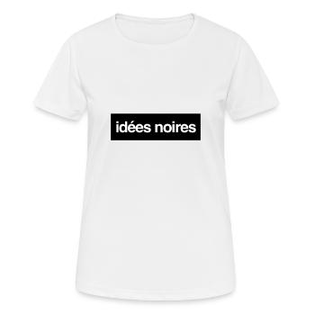 Idées noires (rectangle noire) - T-shirt respirant Femme - blanc - Devant - AI Model Female 172 dark (172cm)