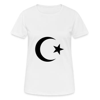 Verset coranique Islam musulman Halal DAWA cadeau Allah - T-shirt respirant Femme - blanc - Devant - AI Model Female 172 dark (172cm)