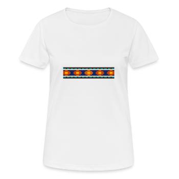 Ethno Indianer Muster - Frauen T-Shirt atmungsaktiv - Weiß - Vorne - AI Model Female 172 dark (172cm)