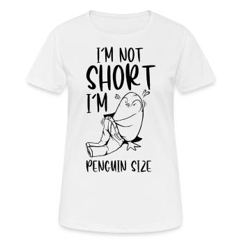Je ne suis pas petit je suis pingouin taille - T-shirt respirant Femme - blanc - Devant - AI Model Female 172 dark (172cm)
