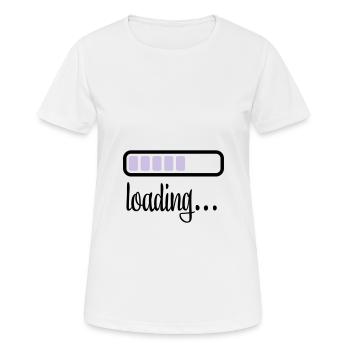 Batterie Chargement de la batterie - T-shirt respirant Femme - blanc - Devant - AI Model Female 172 dark (172cm)