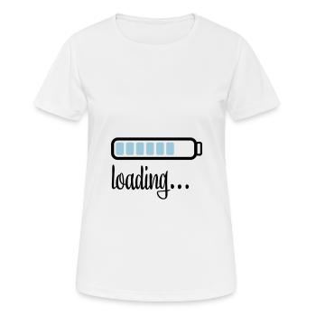 Batterie Chargement de la batterie - T-shirt respirant Femme - blanc - Devant - AI Model Female 172 dark (172cm)