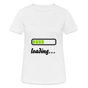 Batterie Chargement de la batterie - T-shirt respirant Femme - blanc - Devant - AI Model Female 172 dark (172cm)