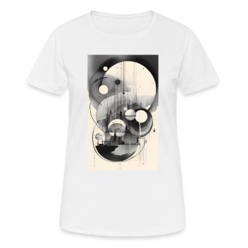 paysage géométrique urbain - T-shirt respirant Femme - blanc - Devant - AI Model Female 172 dark (172cm)