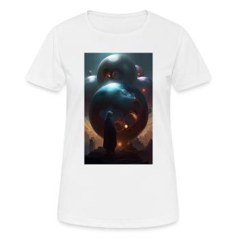 Mystérieux magicien des formes et des sphères - T-shirt respirant Femme - blanc - Devant - AI Model Female 172 dark (172cm)
