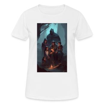 Dark fantasy family tales - Women's Breathable T-Shirt - white - Front - AI Model Female 172 dark (172cm)