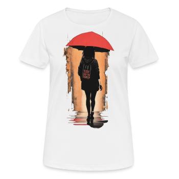 Marchez avec des pas lourds, des moments de réflexion - T-shirt respirant Femme - blanc - Devant - AI Model Female 172 dark (172cm)