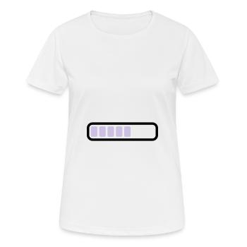 Akku Batterie loading - Frauen T-Shirt atmungsaktiv - Weiß - Vorne - AI Model Female 172 dark (172cm)