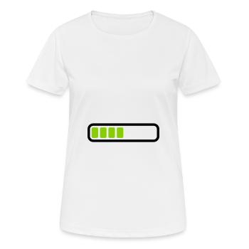 Batterie Chargement de la batterie - T-shirt respirant Femme - blanc - Devant - AI Model Female 172 dark (172cm)