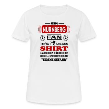 Fußball Fan Fussballverein Nürnberg - Frauen T-Shirt atmungsaktiv - Weiß - Vorne - AI Model Female 172 dark (172cm)
