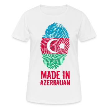 Made In Azerbaijan / Azerbaijan / Azərbaycan - Women's Breathable T-Shirt - white - Front - AI Model Female 172 dark (172cm)