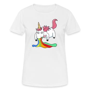 licorne - T-shirt respirant Femme - blanc - Devant - AI Model Female 172 dark (172cm)