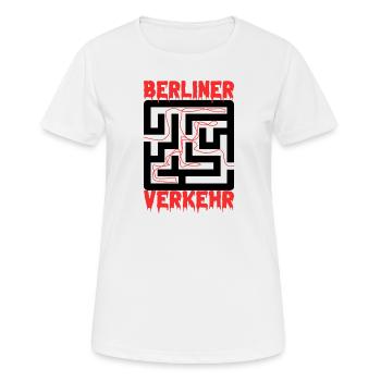 Berlin Souvenir Touristen Hauptstadt Metropole BLN - Frauen T-Shirt atmungsaktiv - Weiß - Vorne - AI Model Female 172 dark (172cm)