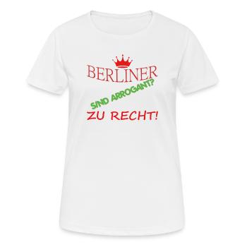 Berlin Souvenir Touristen Hauptstadt Metropole BLN - Frauen T-Shirt atmungsaktiv - Weiß - Vorne - AI Model Female 172 dark (172cm)