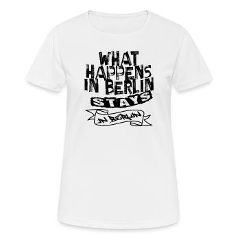Berlin Souvenir Touristen Hauptstadt Metropole BLN - Frauen T-Shirt atmungsaktiv - Weiß - Vorne - AI Model Female 172 dark (172cm)