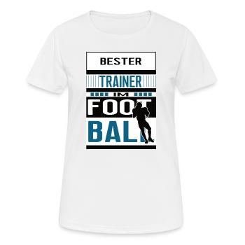 Football Trainer Bester Footballtrainer Team - Frauen T-Shirt atmungsaktiv - Weiß - Vorne - AI Model Female 172 dark (172cm)