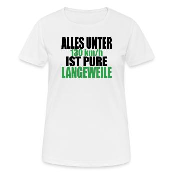 Tempolimit Autobahn Grüne Freiheit Verbot Diesel - Frauen T-Shirt atmungsaktiv - Weiß - Vorne - AI Model Female 172 dark (172cm)