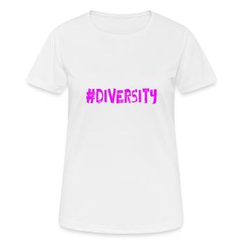 Stop AfD against right-wing democracy Diversity - Women's Breathable T-Shirt - white - Front - AI Model Female 172 dark (172cm)