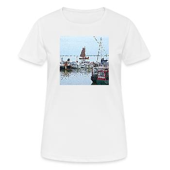 Walk in the port in the Netherlands - Women's Breathable T-Shirt - white - Front - AI Model Female 172 dark (172cm)