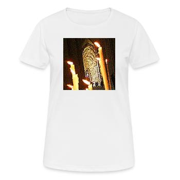 The flames of divinity - Women's Breathable T-Shirt - white - Front - AI Model Female 172 dark (172cm)