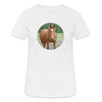 Un Amour de jument - T-shirt respirant Femme - blanc - Devant - AI Model Female 172 dark (172cm)