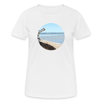 Distant ocean view - Women's Breathable T-Shirt - white - Front - AI Model Female 172 dark (172cm)
