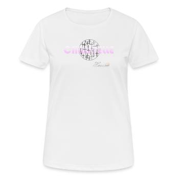 Christelle typo rose blanc étymo d'origine Grecque - T-shirt respirant Femme - blanc - Devant - AI Model Female 172 dark (172cm)