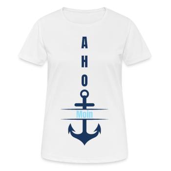 AHOI Ancre Moin Maritim Mer du Nord - T-shirt respirant Femme - blanc - Devant - AI Model Female 172 dark (172cm)
