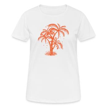 Palmen und Sterne - Frauen T-Shirt atmungsaktiv - Weiß - Vorne - AI Model Female 172 dark (172cm)
