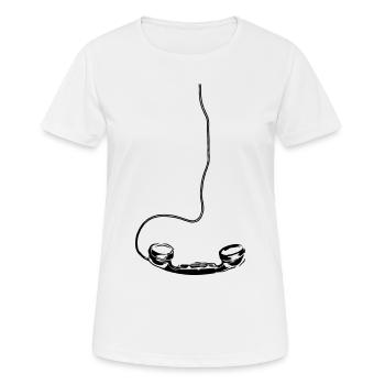 Rétro - T-shirt respirant Femme - blanc - Devant - AI Model Female 172 dark (172cm)