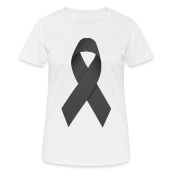 schwarze Schleife - Frauen T-Shirt atmungsaktiv - Weiß - Vorne - AI Model Female 172 dark (172cm)
