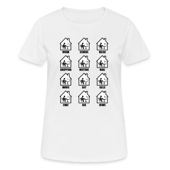 Computer-Home-Office-lustiges Geschenk - Frauen T-Shirt atmungsaktiv - Weiß - Vorne - AI Model Female 172 dark (172cm)