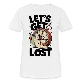 Se perdre et découvrir - perdons-nous - T-shirt respirant Femme - blanc - Devant - AI Model Female 172 dark (172cm)