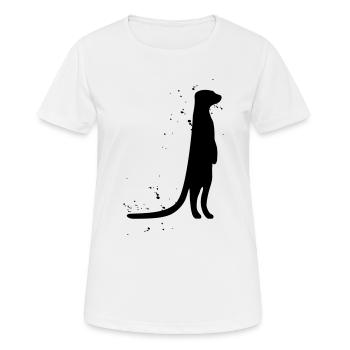 suricates - T-shirt respirant Femme - blanc - Devant - AI Model Female 172 dark (172cm)