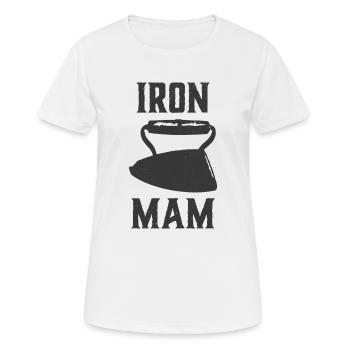 Eisen Mam - Frauen T-Shirt atmungsaktiv - Weiß - Vorne - AI Model Female 172 dark (172cm)