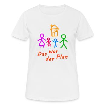 Das war der Plan - Kinderzeichnung - Frauen T-Shirt atmungsaktiv - Weiß - Vorne - AI Model Female 172 dark (172cm)