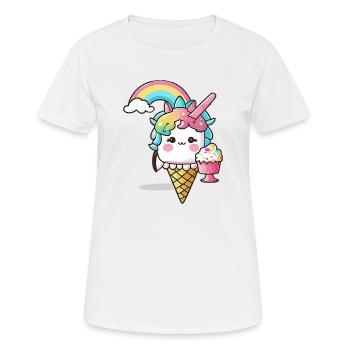 Licorne du Soleil - Brille comme le soleil - T-shirt respirant Femme - blanc - Devant - AI Model Female 172 dark (172cm)