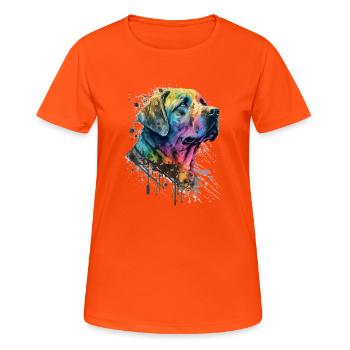 Labrador Retriever - T-shirt respirant Femme - orange néon - Devant - AI Model Female 172 dark (172cm)