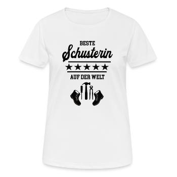 Beste Schusterin Weltbeste Chefin Schuhmacherin - Frauen T-Shirt atmungsaktiv - Weiß - Vorne - AI Model Female 172 dark (172cm)