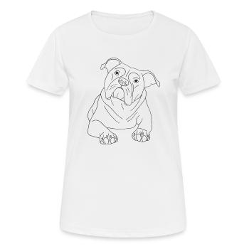 Old English Bulldog - Frauen T-Shirt atmungsaktiv - Weiß - Vorne - AI Model Female 172 dark (172cm)