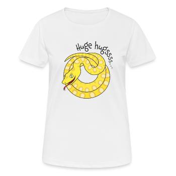 Enge Umarmungen von Python erhältlich! - Frauen T-Shirt atmungsaktiv - Weiß - Vorne - AI Model Female 172 dark (172cm)