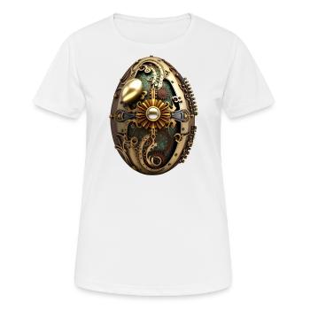 Steampunk Osterei - Frauen T-Shirt atmungsaktiv - Weiß - Vorne - AI Model Female 172 dark (172cm)