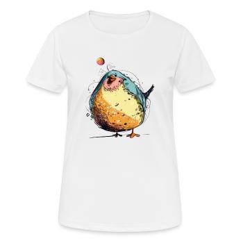 Gros oiseau gras - T-shirt respirant Femme - blanc - Devant - AI Model Female 172 dark (172cm)