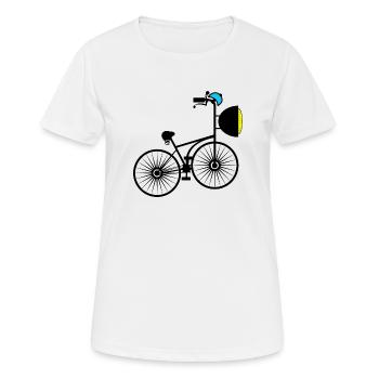 Vélo fou - T-shirt respirant Femme - blanc - Devant - AI Model Female 172 dark (172cm)