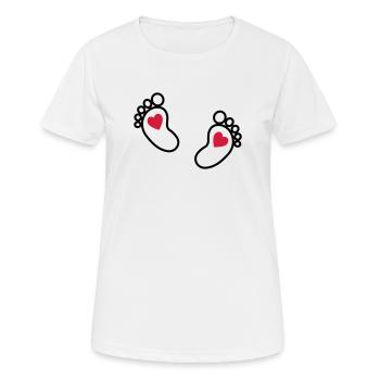 Baby feet - Women's Breathable T-Shirt - white - Front - AI Model Female 172 dark (172cm)