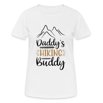 DADDY'S HIKING BUDDY - Women's Breathable T-Shirt - white - Front - AI Model Female 172 dark (172cm)
