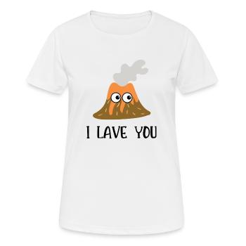 I lave you - T-shirt respirant Femme - blanc - Devant - AI Model Female 172 dark (172cm)